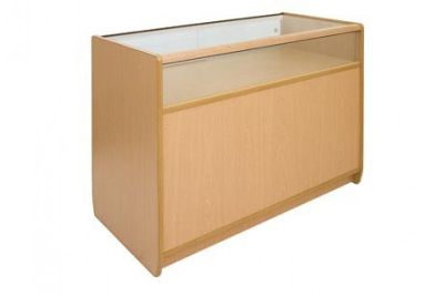 Loxley 1&sol;3 Glass Front Counter with Glass Top