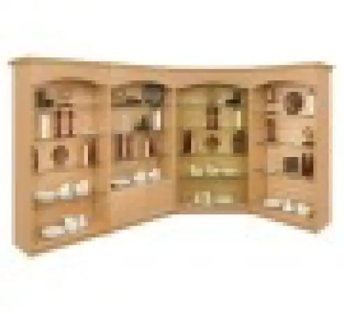 Click Here To Enlarge This Photo Of Loxley Open Front Display Unit with 4 Glass Shelves