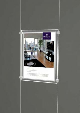 Click Here To Enlarge This Photo Of A4 Single Potrait Light Panel Bevelled Edge