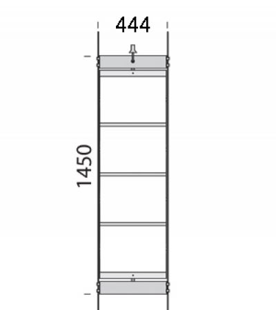 Click Here To Enlarge This Photo Of 1 Blade&comma; 4 x A3 Landscape Pockets Rotating Display