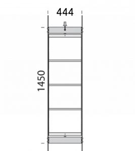 1 Blade&comma; 4 x A3 Landscape Pockets Rotating Display
