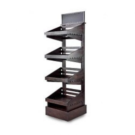 Click Here To Enlarge This Photo Of 4 Tier Dark Wooden Floor Display Stand