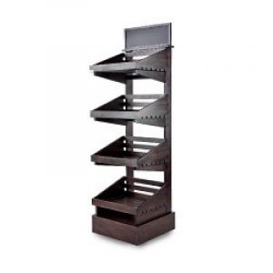 4 Tier Dark Wooden Floor Display Stand