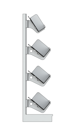 Click Here To Enlarge This Photo Of Bartuf  4 Tier High Volume Newspaper Wall Bay