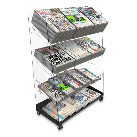 Click Here To Enlarge This Photo Of Bartuf Flexi-News Triple Tower Newspaper Display