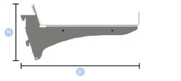 Click Here To Enlarge This Photo Of Bartuf 300mm Deep Individual Flangle Shelves