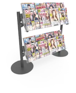 Bartuf Queue Management Magazine Shelf - 400mm &lpar;2 Tier&rpar;