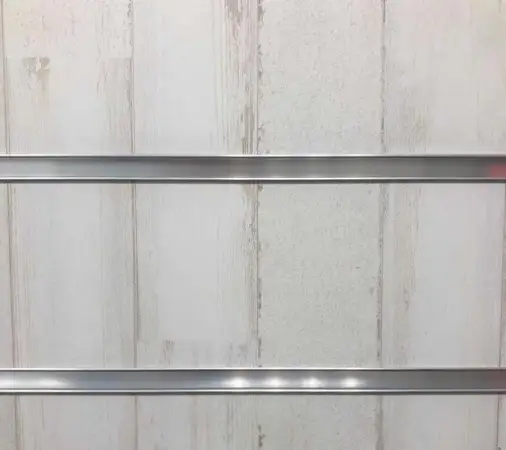 Click Here To Enlarge This Photo Of White Pine Slatwall Panels - 2400mm x 1200mm